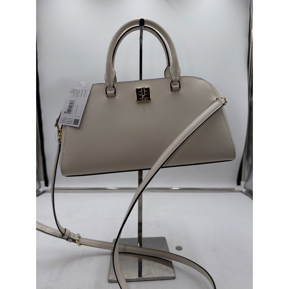 Kate Spade Phoebe Small EW Satchel Meringue White Leather Handbag KK114 NEW